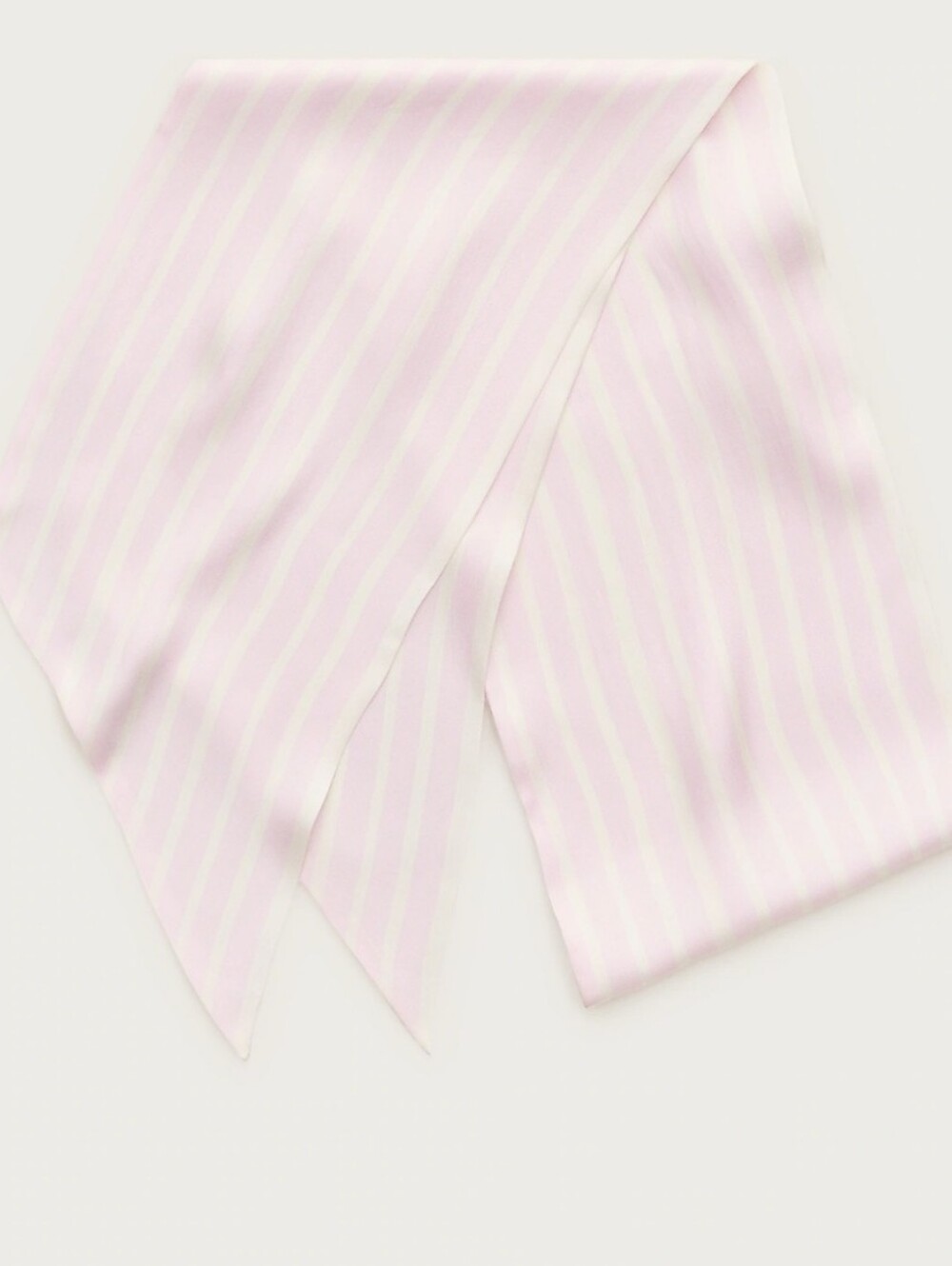 NWT J Crew Silk Scarf Pastel Pink W Stripes